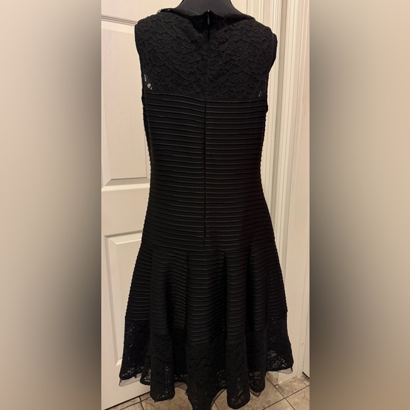 Julian Taylor Black Ribbed Mock Neck Midi Dress - Picture 5 of 10